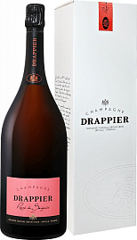 Шампанское Drappier Brut Rose Champagne AOC 1.5 л в подарочной упаковке