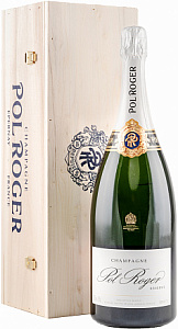 Белое Брют Шампанское Pol Roger Brut Reserve Wooden 1.5 л Gift Box