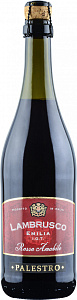 Красное Полусладкое Игристое вино Palestro Lambrusco Emilia IGT Rosso Amabile 0.75 л