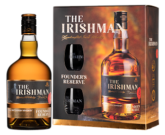 Виски The Irishman Founder's Reserve 0.7 л Gift Box Set 2 Glasses