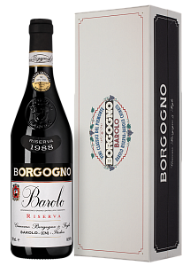 Красное Сухое Вино Barolo Riserva Borgogno 1988 г. 0.75 л Gift Box