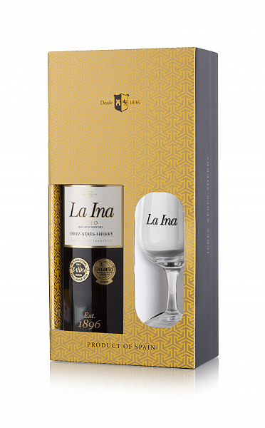 Херес La Ina Fino 0.75 л Gift Box Set 1 Glass