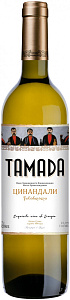 Белое Сухое Вино Tamada Цинандали 0.75 л