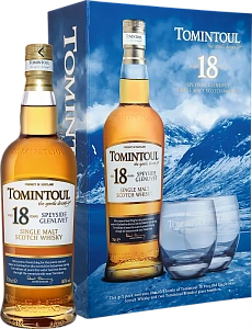 Виски Tomintoul Speyside Glenlivet Single Malt Whisky 18 Years Old 0.7 л в подарочной упаковке