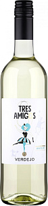 Белое Сухое Вино Tres Amigos Verdejo 0.75 л