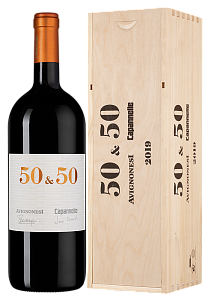 Красное Сухое Вино 50 & 50 2019 г. 1.5 л Gift Box