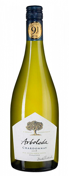 Вино Vina Arboleda Chardonnay 2019 г. 0.75 л