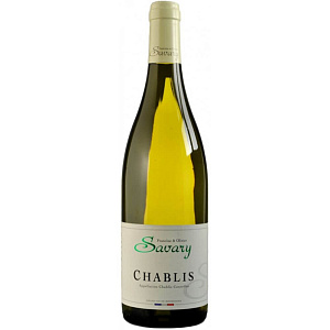 Белое Сухое Вино Savary Chablis Savary 2019 г. 0.75 л