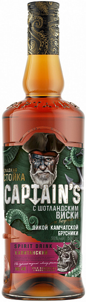 Ликер Captain's with Scotch Whiskey and Wild Lingonberries 0.5 л