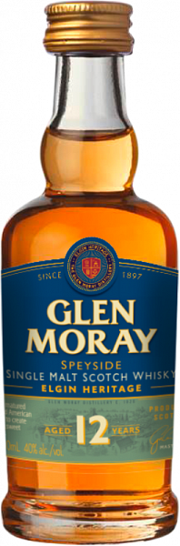 Виски Glen Moray Elgin Heritage 12 Years Old Single Malt Scotch 0.05 л
