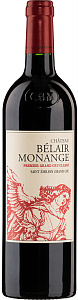 Красное Сухое Вино Chateau Belair Monange 2017 г. 0.75 л