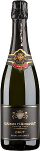 Белое Брют Игристое вино Baron d'Arignac Brut Blanc de Blancs 0.75 л