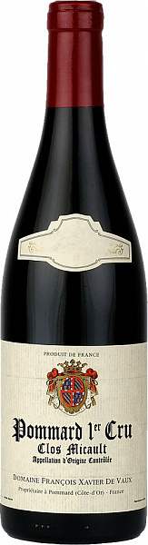 Вино Domaine Francois Xavier De Vaux Pommard Premier Cru Clos Micault 2015 г. 0.75 л