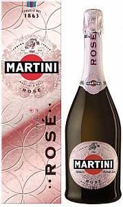 Розовое Брют Игристое вино Martini Rose Extra Dry 0.75 л Gift Box