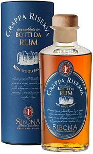 Граппа Sibona Riserva Rum Wood Finish 0.5 л Gift Box