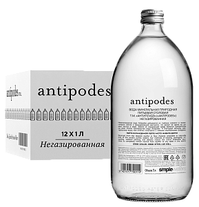 Вода негазированная Antipodes Glass 1 л 12 шт.