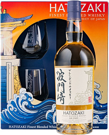 Виски Hatozaki Japanese Blended Whisky with 2 glasses 0.7 л Gift Box