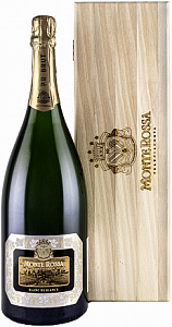 Белое Брют Игристое вино Monte Rossa P. R. Blanc de Blancs Brut Wooden 1.5 л Gift Box