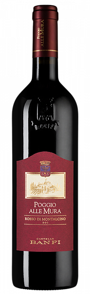 Вино Rosso di Montalcino Poggio alle Mura 2018 г. 0.75 л