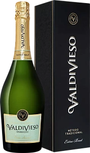 Белое Экстра брют Игристое вино Valdivieso Extra Brut Cuvee Reserve Vina Valdivieso 0.75 л в подарочной упаковке