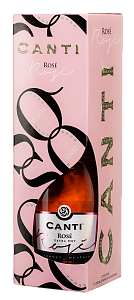 Розовое Брют Игристое вино Canti Rose 0.75 л Gift Box