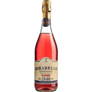 Розовое Полусладкое Игристое вино Mirabello Lambrusco Rosato 0.75 л