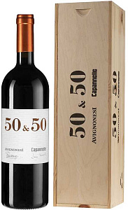 Красное Сухое Вино 50 & 50 2018 г. 0.75 л Gift Box