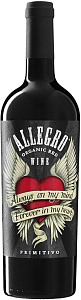 Красное Полусухое Вино Primitivo Organic Allegro 0.75 л