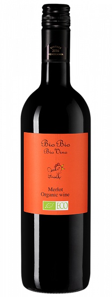 Вино Bio Bio Merlot 2020 г. 0.75 л