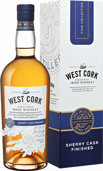 Виски West Cork Small Batch Sherry Cask Finished Single Malt Irish 0.7 л Gift Box