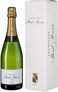 Белое Брют Шампанское Grand Millesime Grand Cru Bouzy Brut Paul Bara 2018 г. 0.75 л Gift Box