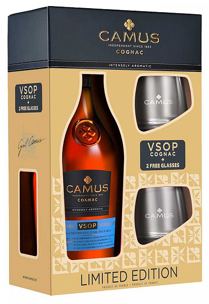 Коньяк Camus VSOP 0.7 л Gift Box Set 2 Glass