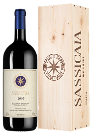 Вино Sassicaia 2005 г. 1.5 л Gift Box