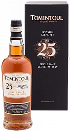 Виски Tomintoul Speyside Glenlivet Single Malt Scotch Whisky 25 Years Old 0.7 л в подарочной упаковке