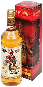 Ром Captain Morgan Spiced Gold 0.7 л в подарочной упаковке
