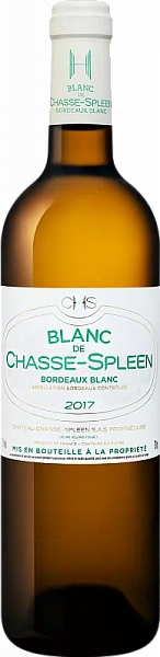 Вино Blanc de Chasse-Spleen Bordeaux AOC Chateau Chasse-Spleen 2017 г. 0.75 л