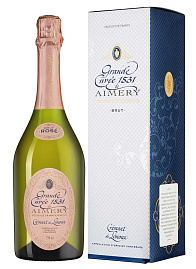 Игристое вино Grande Cuvee 1531 Cremant de Limoux Rose Aimery Sieur d'Arques 2020 г. 0.75 л Gift Box