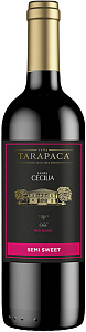 Красное Полусладкое Вино Vina Tarapaca Santa Cecilia Semi Sweet Red 0.75 л