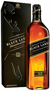 Виски Johnnie Walker Black Label 1 л Gift Box