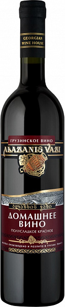 Вино Алазанис Вази Домашнее Красное Полусладкое 0.7 л