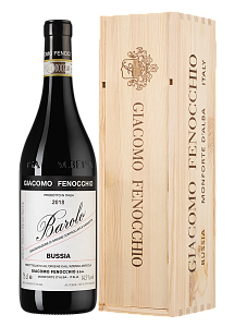 Красное Сухое Вино Barolo Bussia Giacomo Fenocchio 2018 г. 0.75 л Gift Box