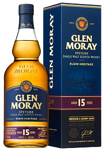 Виски Glen Moray Elgin Heritage 15 Years Old Speyside Single Malt Scotch 0.7 л Gift Box