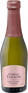 Розовое Полусухое Игристое вино Chateau Tamagne Roze Demi-Sec 0.2 л