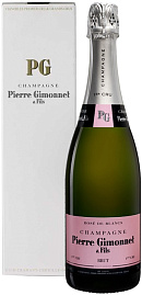 Шампанское Pierre Gimonnet & Fils Rose de Blancs Brut 1er Cru Champagne AOC 0.75 л в подарочной упаковке