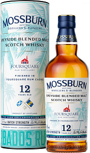 Виски Mossburn Speyside Blended Malt Foursquare Rum Casks 12 Years Old 0.7 л Gift Box