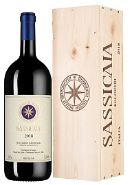 Вино Sassicaia 2018 г. 1.5 л Gift Box