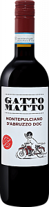 Красное Сухое Вино Gatto Matto Montepulciano d'Abruzzo DOC 2020 г. 0.75 л