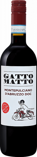 Вино Gatto Matto Montepulciano d'Abruzzo DOC 2020 г. 0.75 л