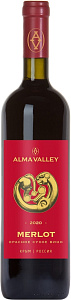 Красное Сухое Вино Alma Valley Merlot 0.75 л