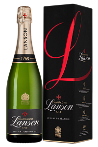 Белое Брют Шампанское Le Black Creation 257 Brut Lanson 0.75 л в подарочной упаковке